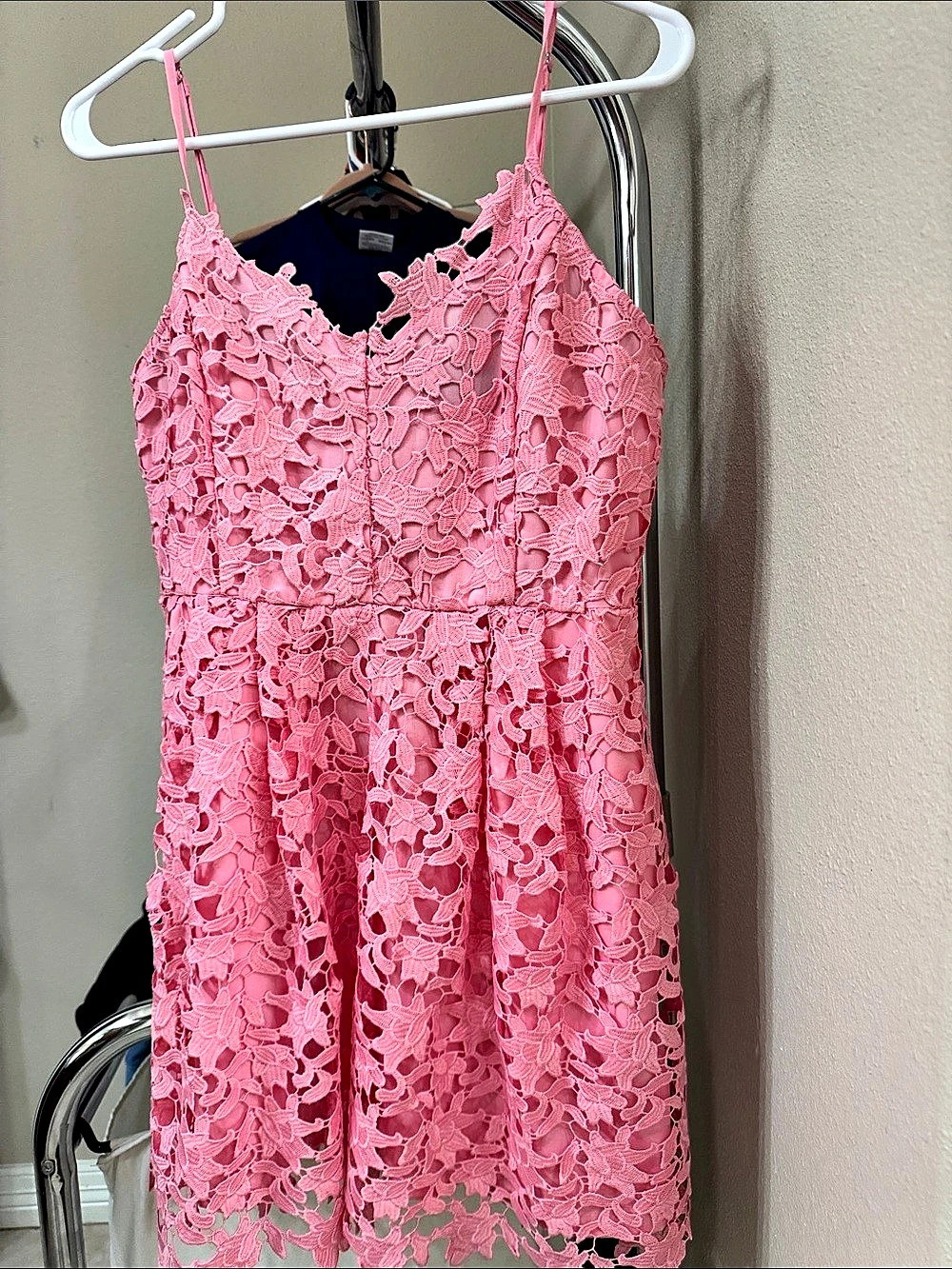 VICI Floral Lace Mini Dress Pink Medium Like New